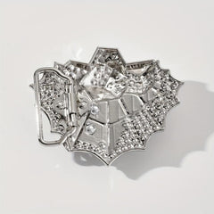 Vintage Silvery Spider Belt Buckle for DIY