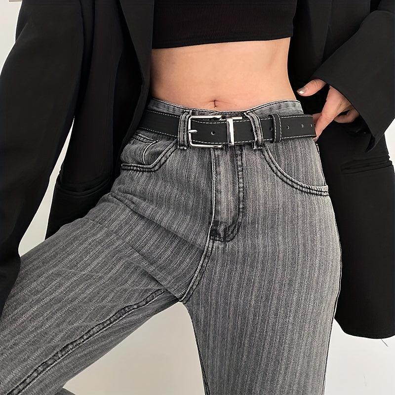 Unisex Vintage Pin Buckle Belt Casual PU Belt Jeans Pants Belt