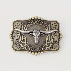 Western Bull Head Belt Buckle For Women & Men