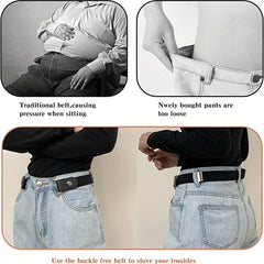 4pcs Elastic Stretch Belts No Buckle Set