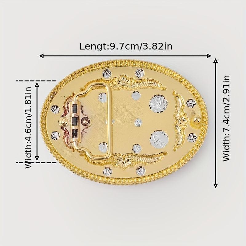 Vintage Horse Head Belt Buckle For Men & Women Oval Leather Waistband Parts