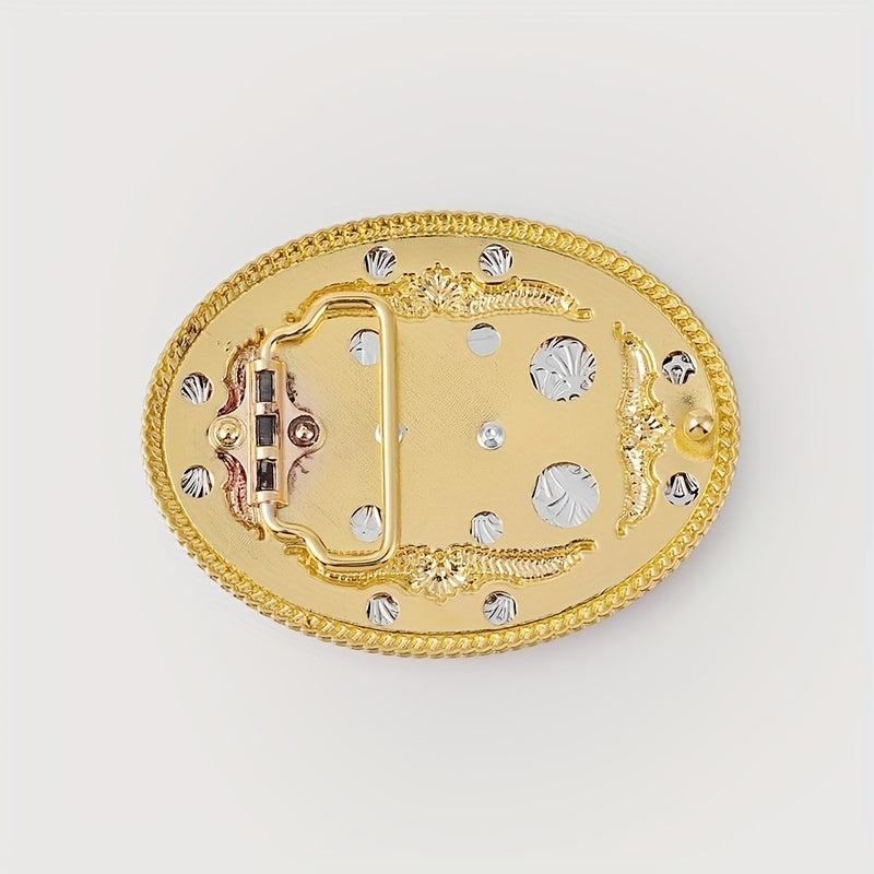Vintage Horse Head Belt Buckle For Men & Women Oval Leather Waistband Parts
