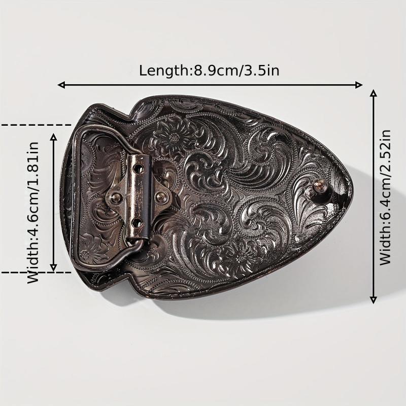 Vintage Carved Belt Buckle Western Cowboy Cowgirl Accessories