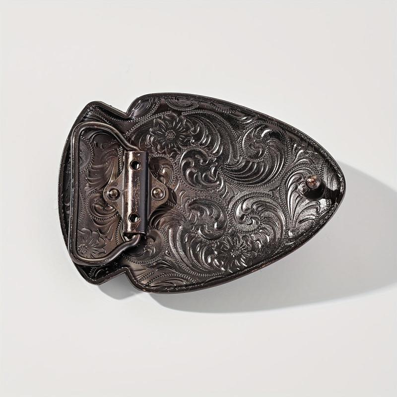 Vintage Carved Belt Buckle Western Cowboy Cowgirl Accessories