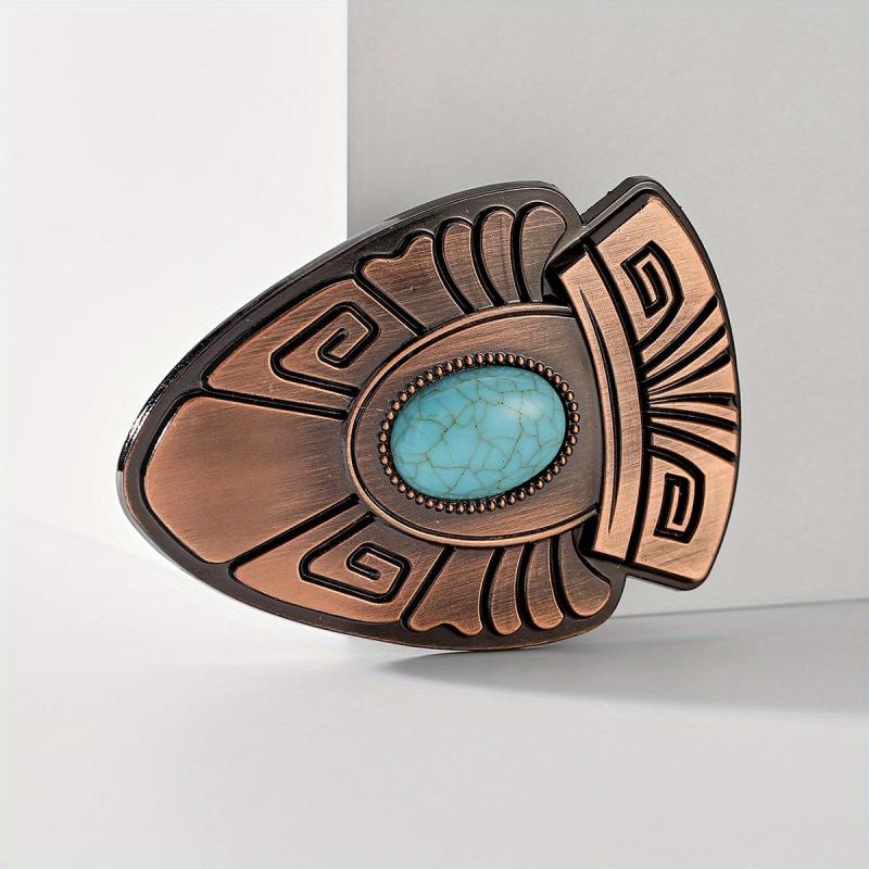 Vintage Carved Belt Buckle Western Cowboy Cowgirl Accessories