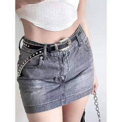 Y2K Western Buckle Belt Vintage Belt PU Leather Belt