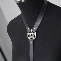 Punk Neck & Waist Belt Pentagram Chest Harness