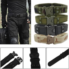 Men's Tactical Belt Plastic Buckle Camouflage Nylon Foam Belt