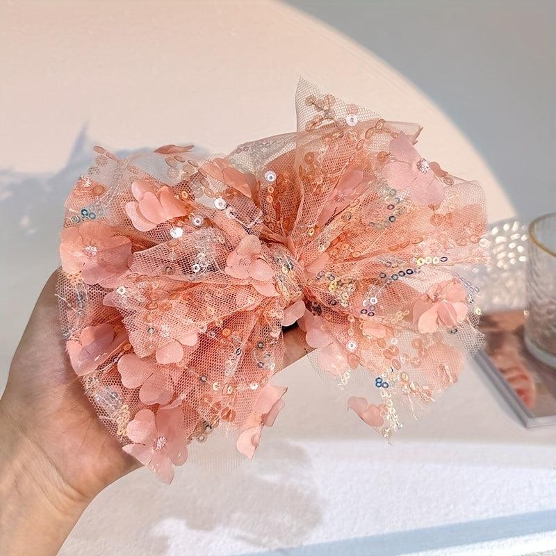 Sequin Mesh Bowknot Sash Belt Lace Up Wax Rope Waist Belt
