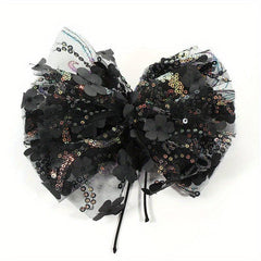 Sequin Mesh Bowknot Sash Belt Lace Up Wax Rope Waist Belt