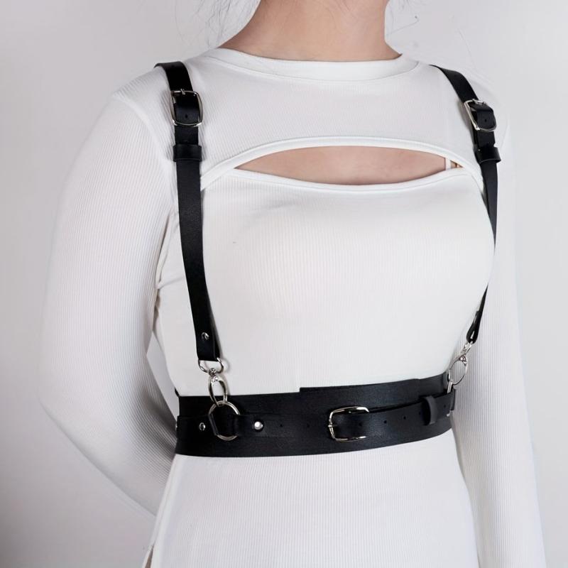 PU Leather Harness Belt for Women and Girls