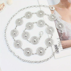 Engraved Waist Chain Boho Body Chain Dress Girdle Beach Chain