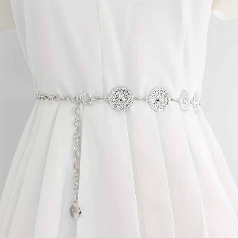 Engraved Waist Chain Boho Body Chain Dress Girdle Beach Chain