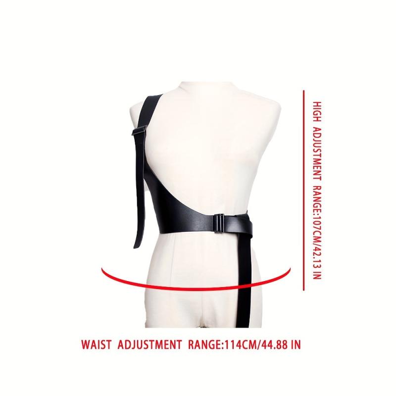 Gothic Body Harness Belt Corset Pu Leather Waist Belt for Women