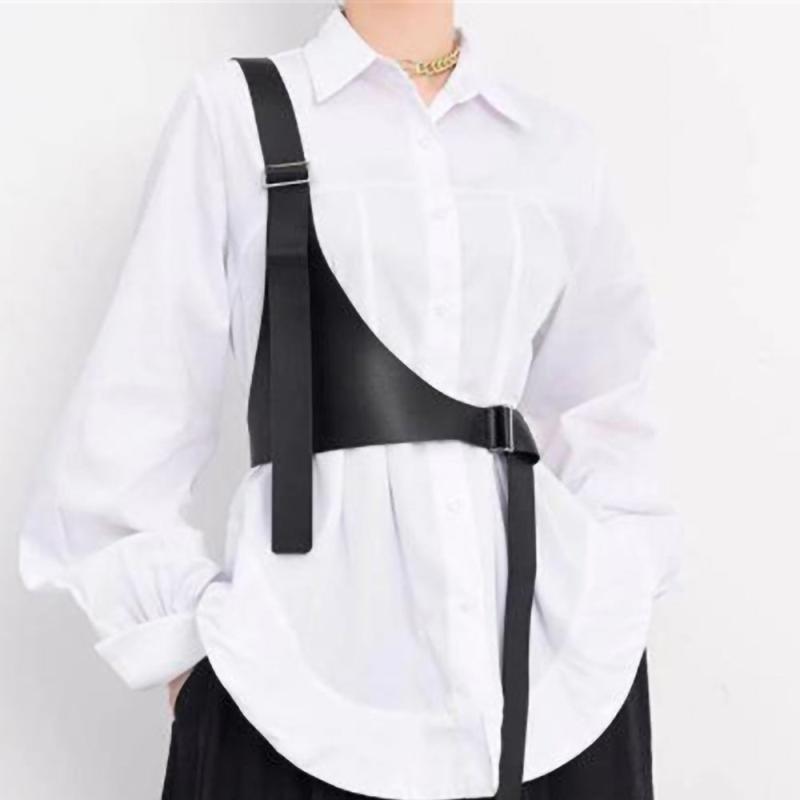 Gothic Body Harness Belt Corset Pu Leather Waist Belt for Women