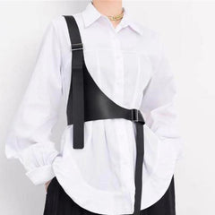 Gothic Body Harness Belt Corset Pu Leather Waist Belt for Women