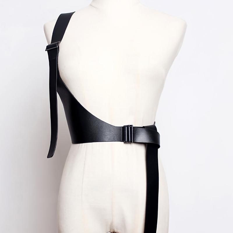 Gothic Body Harness Belt Corset Pu Leather Waist Belt for Women