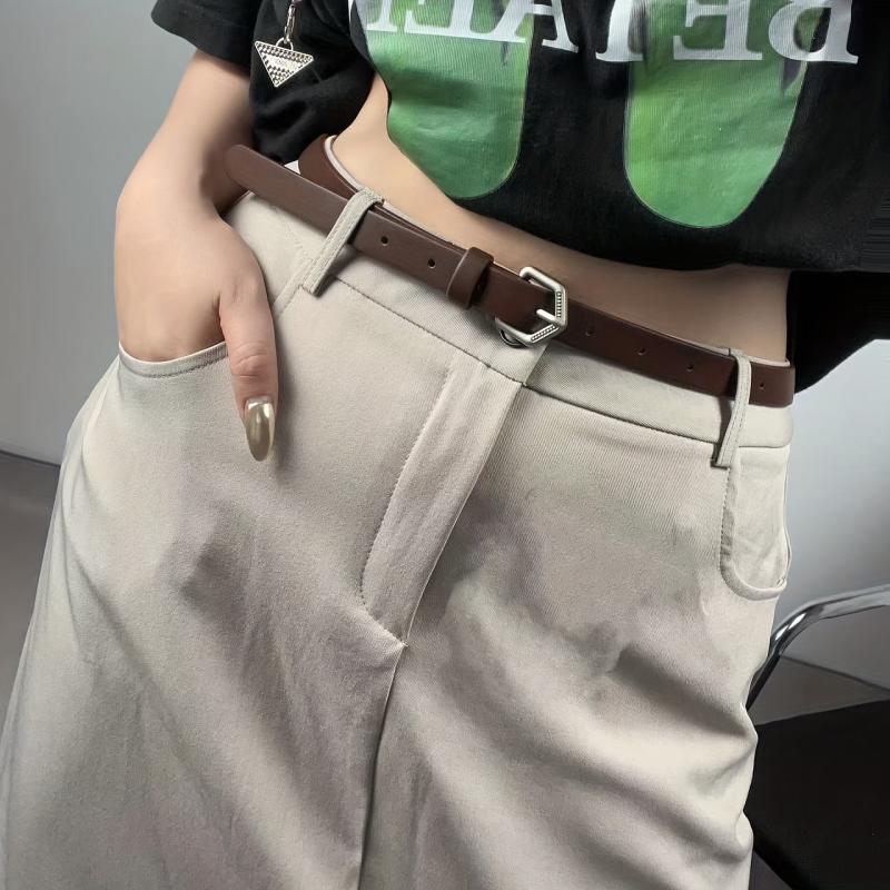 Vintage Arrow Buckle PU Belt Solid Casual Belt Unisex Jeans Pants Belt