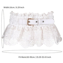 Wide Elastic Lace Belt Ladies Skirt Waist Shirt Decor