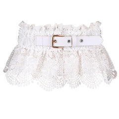Wide Elastic Lace Belt Ladies Skirt Waist Shirt Decor