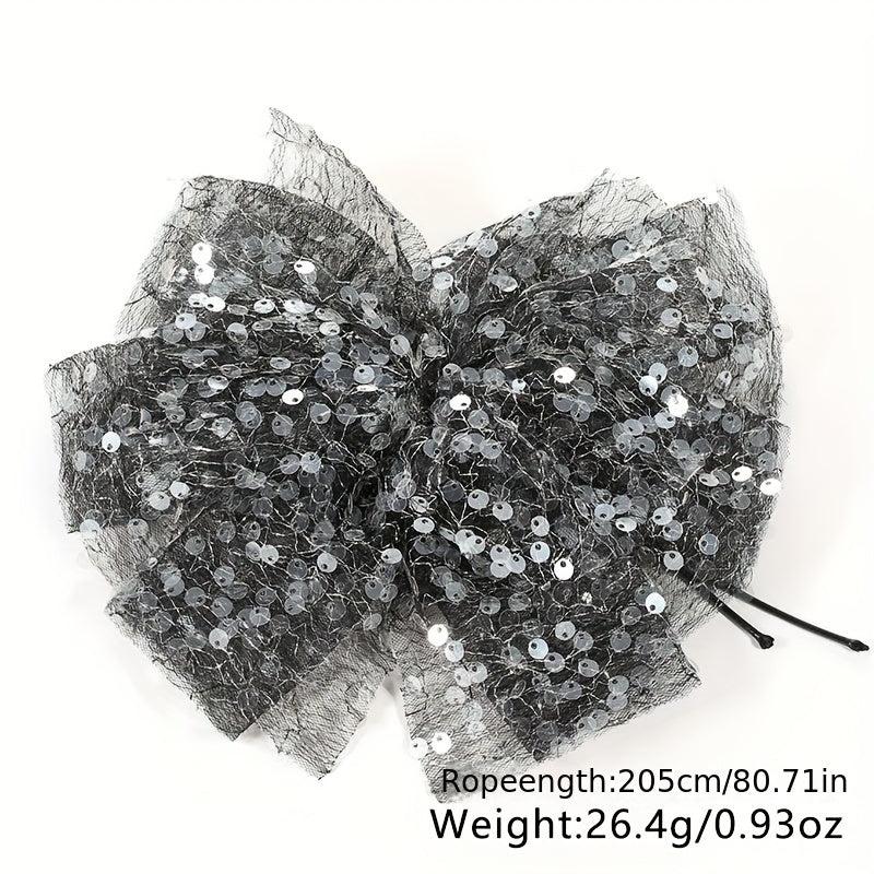 Y2K Sequin Bowknot Sash Belt Lace Up Waist Belt Boho Decor Beach Belt Women