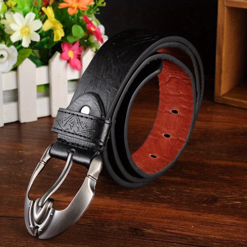 Men's Pin Buckle Leather Belt Casual Jeans Pants Waist Strap