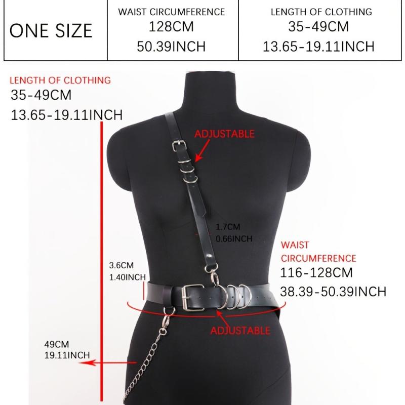 Women's Sexy Dark Punk Harness Belt Shoulder Strap Decoration