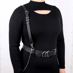 Women's Sexy Dark Punk Harness Belt Shoulder Strap Decoration