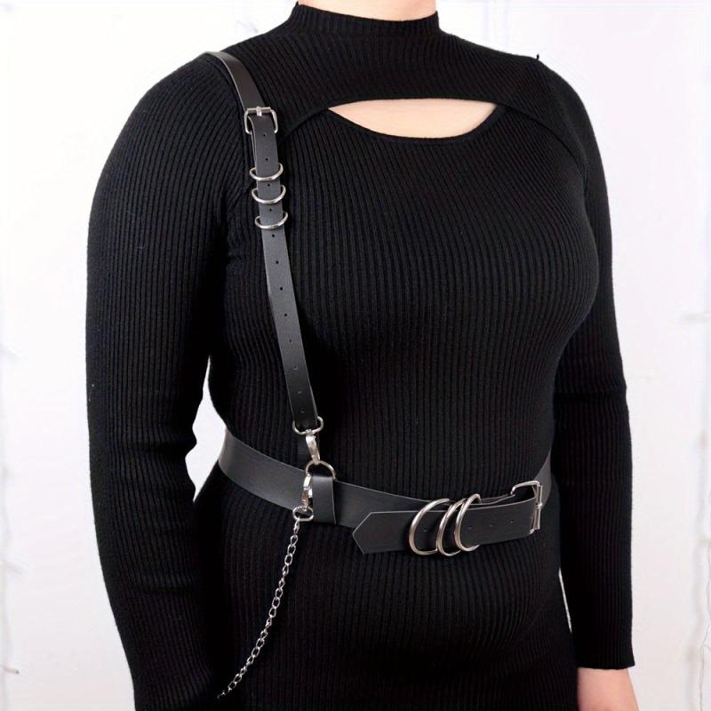 Women's Sexy Dark Punk Harness Belt Shoulder Strap Decoration