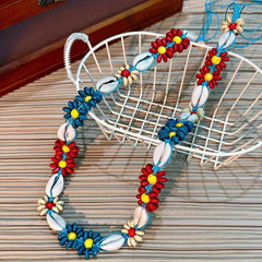 Boho Shell Flower Sash Belt Vintage Bowknot Waistband