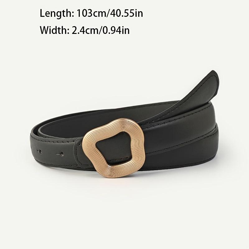 Geometric Snap Buckle Belt for Pants Jeans Ladies Dress