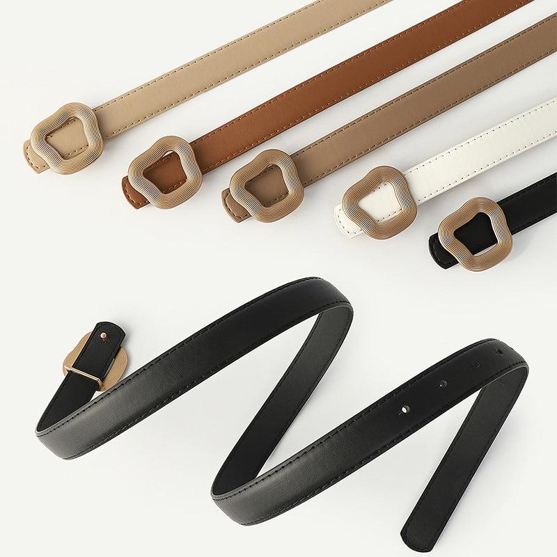 Geometric Snap Buckle Belt for Pants Jeans Ladies Dress