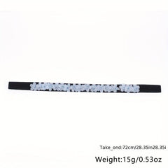 Thin Flower Decor Belt Elastic Waistband Classic Dress Girdle