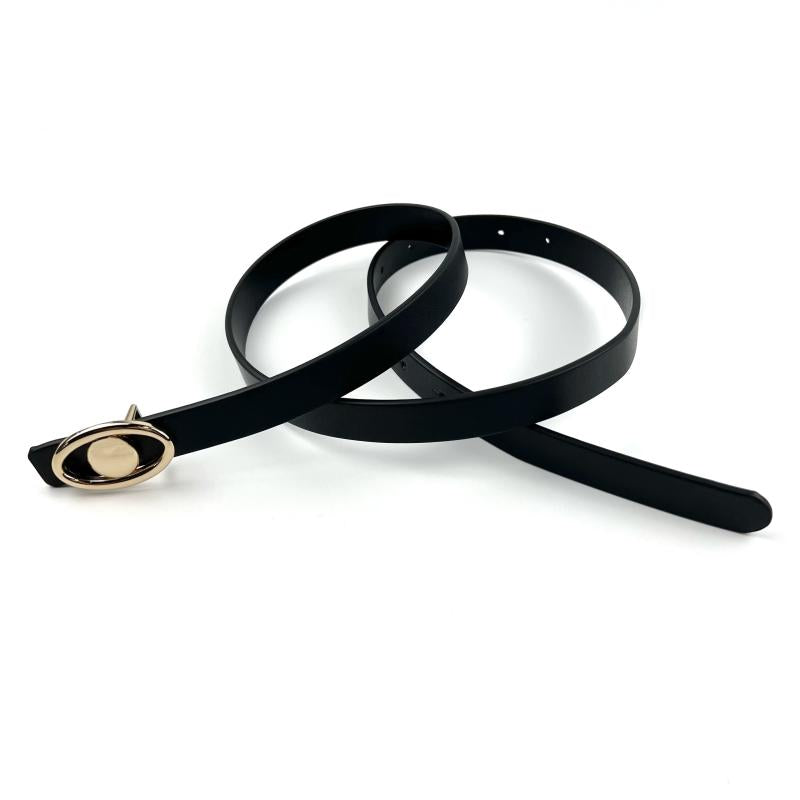 Stylish Buckle Thin Leather Belt Casual Waist Belt for Women