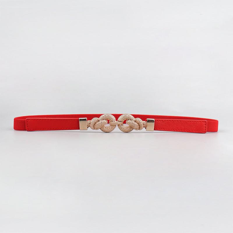 Round Buckle Elastic Belt For Jeans Pants Dress Waist Belt