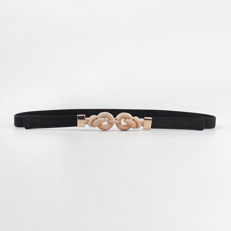 Round Buckle Elastic Belt For Jeans Pants Dress Waist Belt