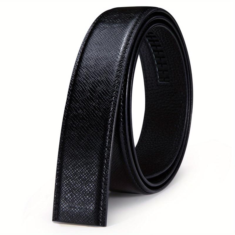 Men's Leather Belt Waist Stap Without Buckle Durable Business Fit