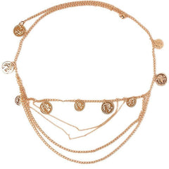 Layered Waist Chain Belt for Women Beach Bikini Denim Dresses