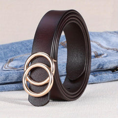 Double O Ring Buckle Belt for Women