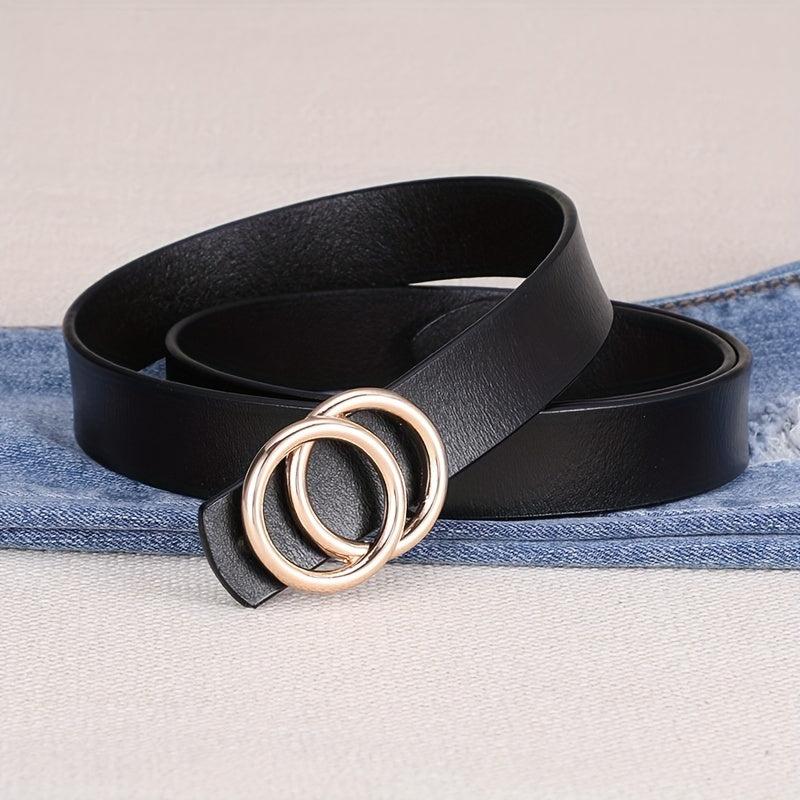  Double O Ring Buckle Belt for Women