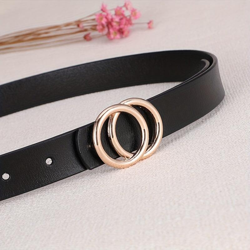  Double O Ring Buckle Belt for Women