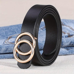  Double O Ring Buckle Belt for Women