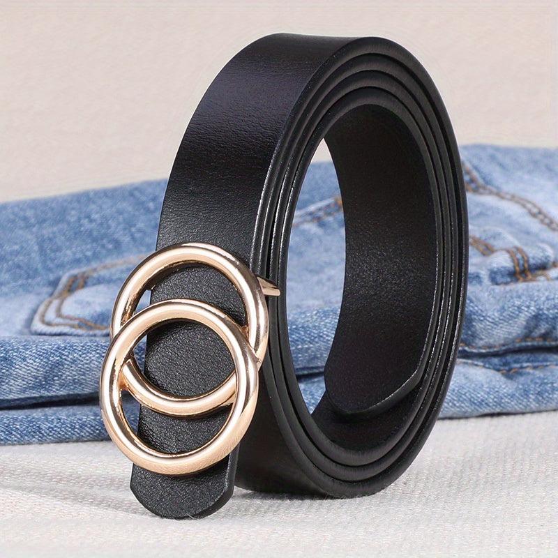  Double O Ring Buckle Belt for Women
