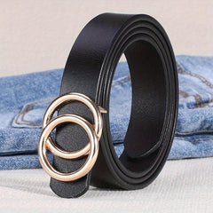 Double O Ring Buckle Belt for Women