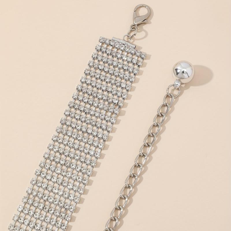 Rhinestone Inlaid Waist Chain Hollow Metal Belt Dress Girdle