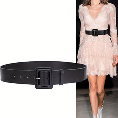 Classic Solid Wide Belt for Women