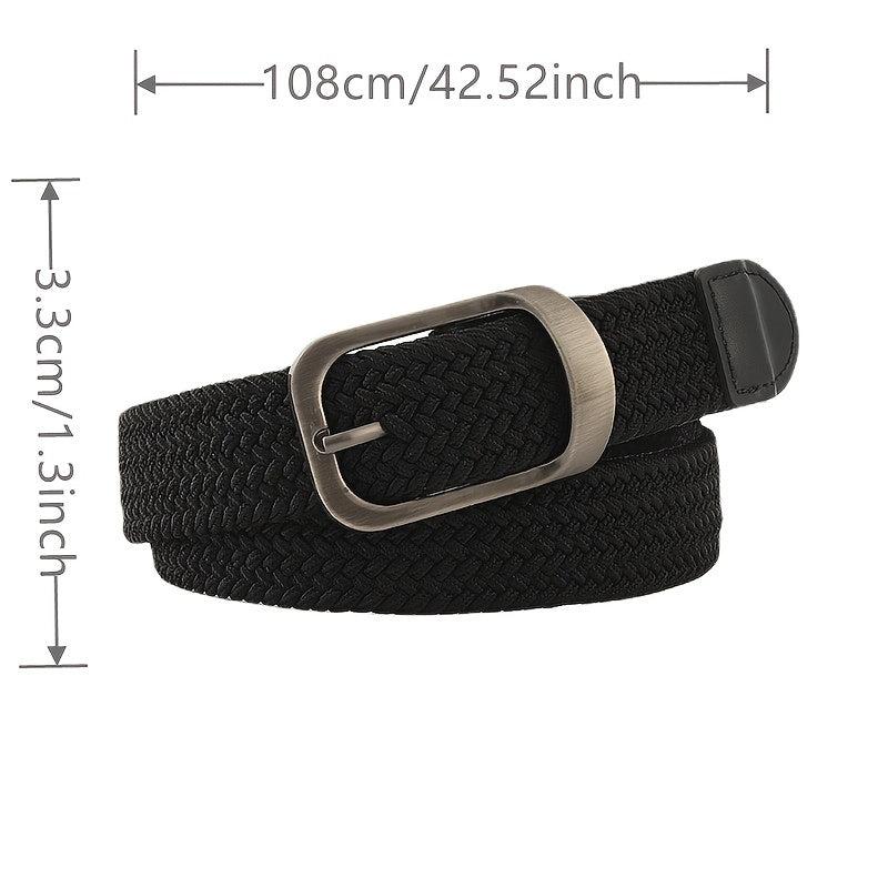 Elastic Canvas Wide Waistband Belt for Cargo Pants