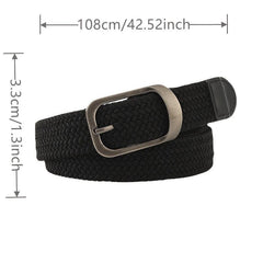 Elastic Canvas Wide Waistband Belt for Cargo Pants