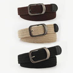Elastic Canvas Wide Waistband Belt for Cargo Pants