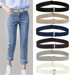 Adjustable Elastic No Show Belt for Jeans Pants Unisex